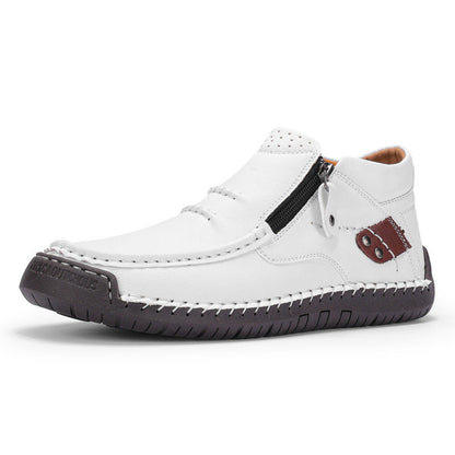 Men’s Handmade Premium Leather Slip-On Outdoor Work Boots