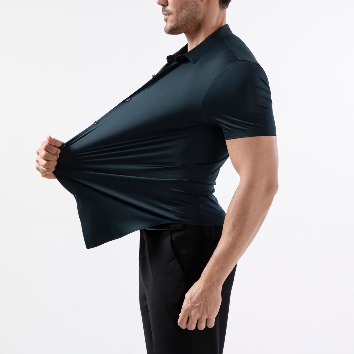 Men’s 16-Way Stretch Slim Fit Dress Shirt, Wrinkle-Free