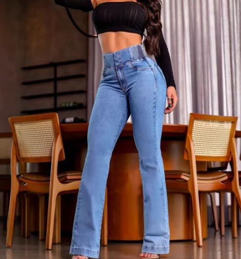 Retro Stretch High-Rise Flare Jeans
